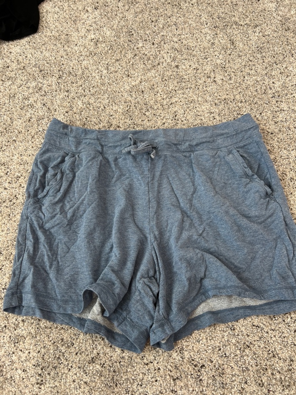 Women's Heather Blue Drawstring Lounge Shorts